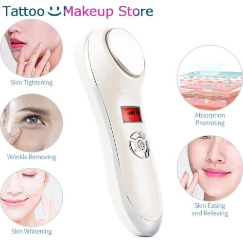 Hot Cold Ultrasound Skin Beauty Machine Hammer Cryotherapy Machine Devices Face Lifting Portable Facial Care Machine Anti-aging