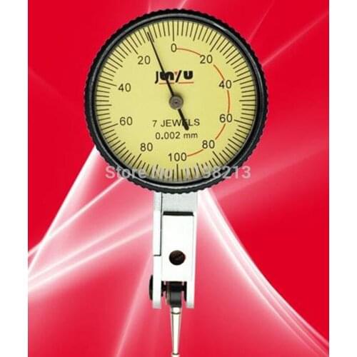 0-0.2 mm 0.002 mm dial test indicator with red jewel dial gauge indicator tool measurement instrument