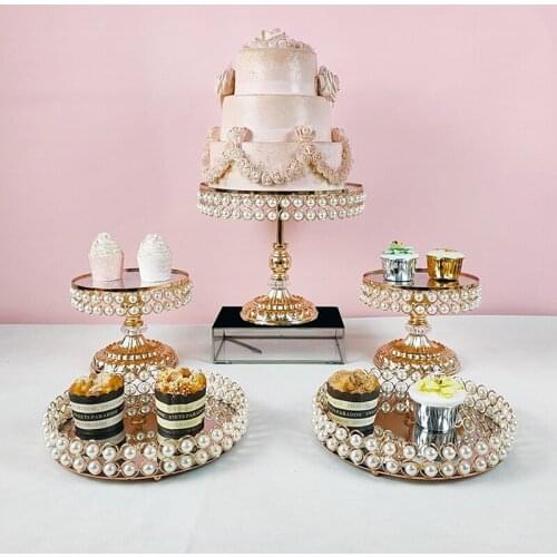 Cake Decorating Tools Crystal Cake Stand Cake Pops Pastry Supplies Set Dessert Display Stand Baking Tray Gold