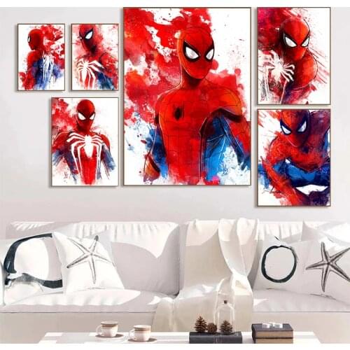 Disney Marvel Movie Hand-embroidered Diamond Painting Spiderman Superhero Avengers Wall Art Picture Childrens Room Family Decor