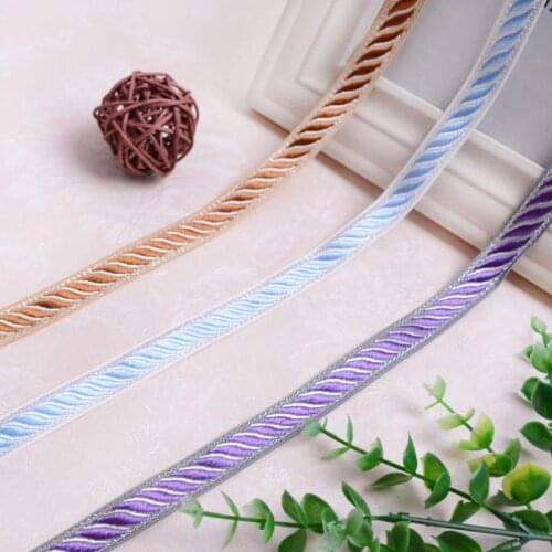 40yards/lot 1cm Wide Polyerster Embroidered Ribbon Curtain Sofa Pillow Edge Tapestry Trim Fringe Diy Accessories For Sewing