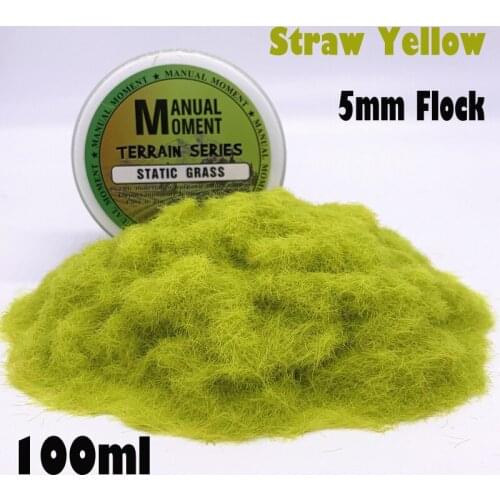 Miniature Scene Model Materia Straw Yellow Turf Flock Lawn Nylon Grass Powder STATIC GRASS 5MM Modeling Hobby Craft Accessory