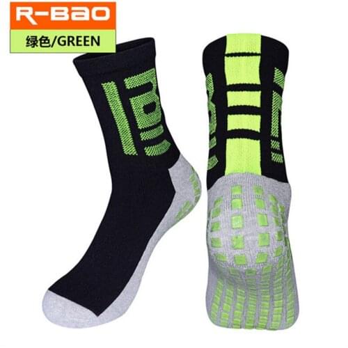 Men Sports Socks (3 Pairs/lot) R-BAO/RB6604 Cotton Soccer Socks Non-slip Outdoor Hiking Socks