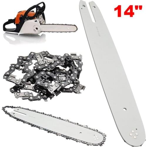 14 Inch Chainsaw White Guide Bar With Saw Chain 3/8 LP 50 Section Saw Chain For STIHL MS170 MS180 MS250 Power Tool Accessories