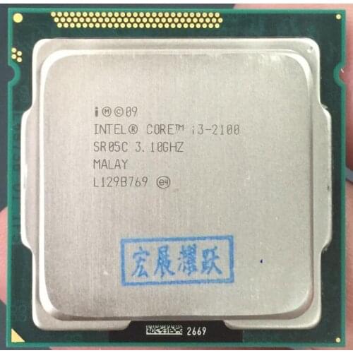 PC Intel Core i3-2100 i3 2100 Processor (3M Cache, 3.10 GHz) LGA1155 Desktop CPU 100% working properly Desktop Processor