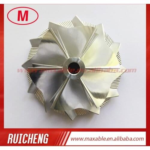 RHF55 48.62/65.00mm 6+6 blades high performance turbo billet/milling/aluminum 2618 compressor wheel for VIET