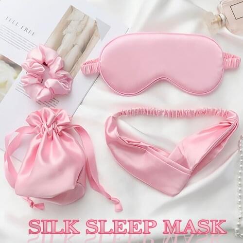 Sleep Mask Silk Sleeping Eye Cover Night Mask Sleep Bandage Sort Blindfold Band-Aid For Women Men Health Nap Relax Dream Goggles