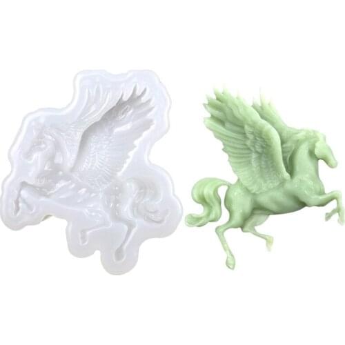 Silicone Mold 3D Horse Pastry Cake Fondant Moulds Dessert Chocolate Baking Accessories Fondant Molds for Cake Decorating Tools