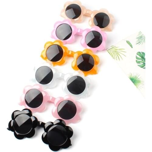 New Sun Flower Round Cute Kids Sunglasses Uv400 For Boy Girls Toddler Lovely Baby Sun Glasses Children Oculos De Sol N554