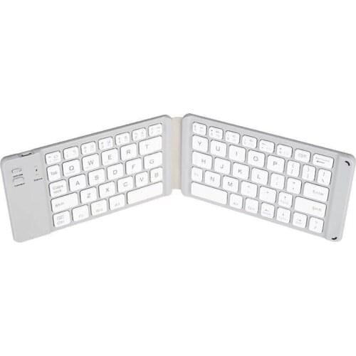 USB Rechargeable Mini Bluetooth Wireless Foldable Keyboard for Phone/Computer