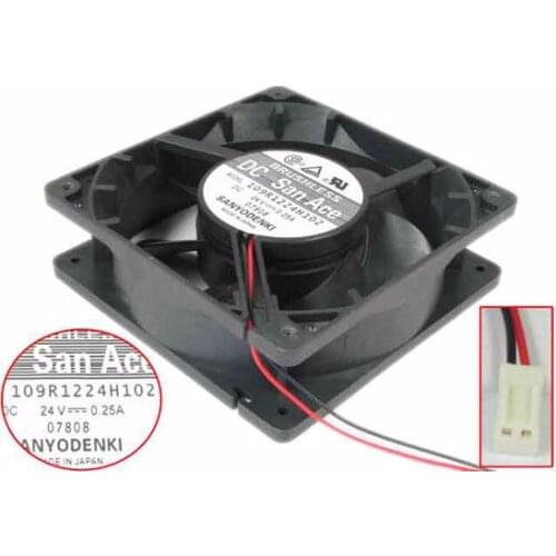 SANYO DENKI 109R1224H102 DC 24V 0.25A 120x120x25mm Server Cooling Fan