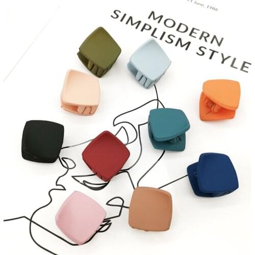 New Fashion Classic Solid Color Geometric Hollow Acrylic Hairpins Hair Clip Crab for Women Girl Clamp Hair Accessorie Headwear