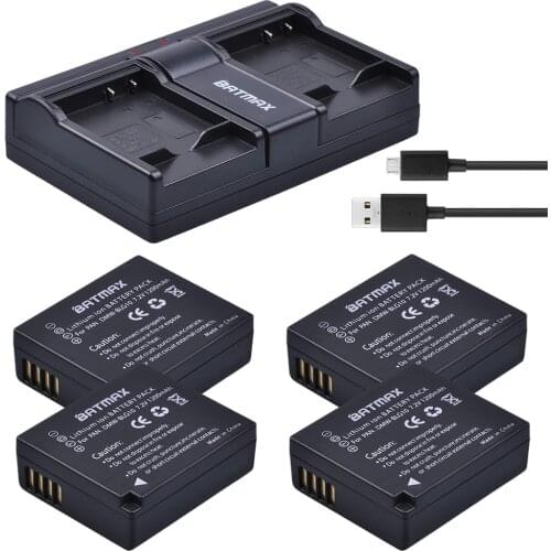 Batmax DMW-BLG10 DMW BLG10 DMW-BLE9 BPDC15 Battery+USB Dual Channel charger for Panasonic LUMIX GX80 GX85 GF5 GF6 GX7 LX100