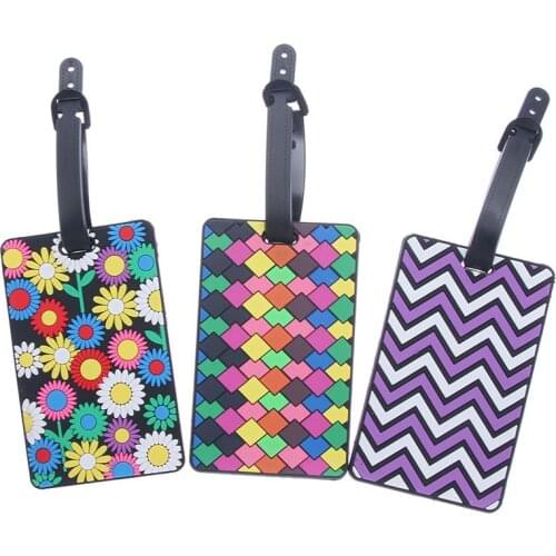 1pc Flower Puzzle luggage tag New Identifier Label ID Address Holder Suitcase Luggage Baggage Tags travel accessories