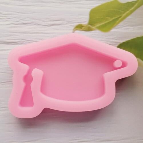 1pcs Hat Mold Silicone Molds DIY Graduation Hat Resin Epoxy Keychains Mould Custom Keychain