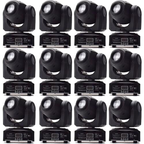 12pcs/lot Mini 30W LED Gobos Moving Head Stage Light DMX Professional 9/11 CH Party Disco Show DJ Club Lighting