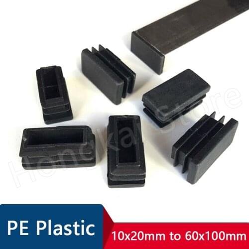 1-10pc PE Plastic Black Rectangular Plug 10x20 15x30 13x26 20x40 25x38 25x50 30x50 30x60 20x30 40x60 40x80 50x100mm Sealing Plug