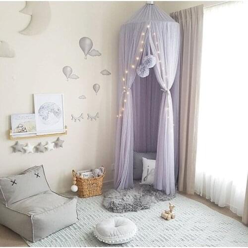 8 Colors Bed Canopy Baby Tulle Home Mosquito Net String Bed Garland Hanging Decoration Decor Dome Kids Curtain Yarn Netting Tent