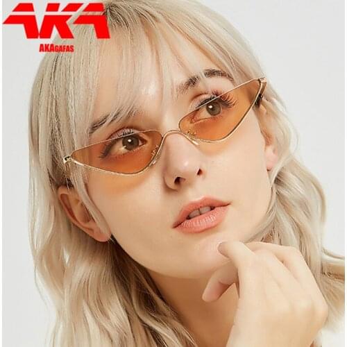 AKAgafas 2021 Vintage Metal Cat Eye Sunglasses Women Personality Eyeglasses Luxurious Goggles Mirror Oculos De Sol Gafas UV400