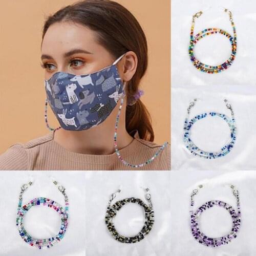 Boho Beads Eyeglass Chain Mask Chains Retro Colorful Beads Lanyards Accessories Sunglasses With Glasses Rope Accessories