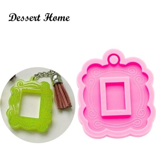 DY0262 DIY Shiny Photo Frame Mold, Epoxy Resin Keychain Molds, Silicone Mould, Resin Necklace jewellery making Customize
