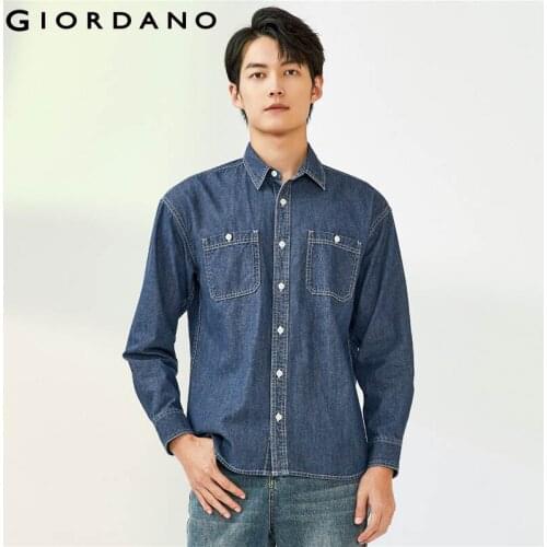 Мужские джинсовые рубашки Giordano China At AliExpress