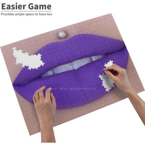 Lips 300 500 1000 Pcs Jigsaw Puzzle For Adult Kids Game Toy Gift Celebrity Famous Makeup Youtube Movie Star Film Star Mens