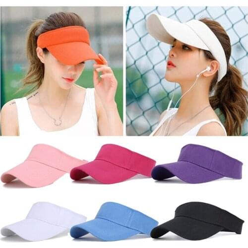 Spring Summer Sports Sun Cap Men Women Caps Adjustable Cotton Visor UV Protection Top Empty Tennis Golf Running Sunscreen Hats