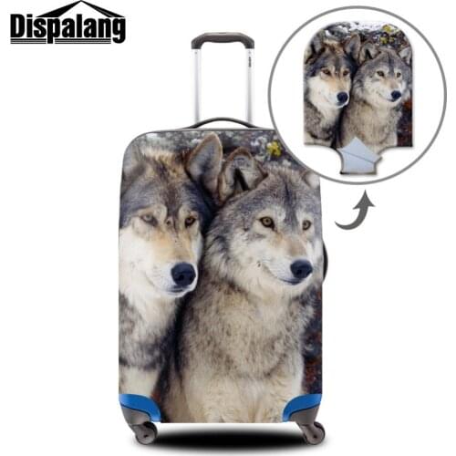 Cool Animal suitcase protective anti-scratch luggage cover wolf pattern waterproof protective cover for suitcase for 18-30 inch
