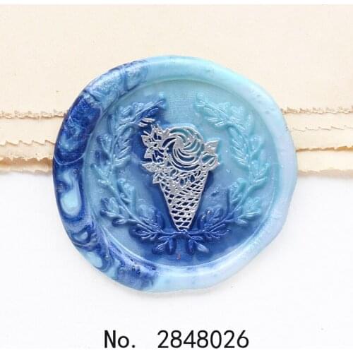 Cone and flower wax seal stamp,Party Wax Seal Stamp Kit invitation seals,gift envelop packing seal,Seal Stamp,flower stamp