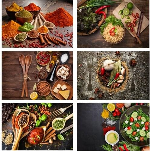 Nordic Style Printed Poster Wall Art Canvas Delicious Food Seasoning Painting Home Decoration For Kitchen Modern Modular Picture