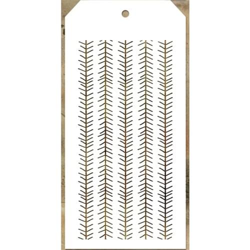 2021 New Label Tag Plastic Stencil For Craft Making Edge Stripes Background Scrapbooking Card Paper No Metal Cutting Dies Stamps