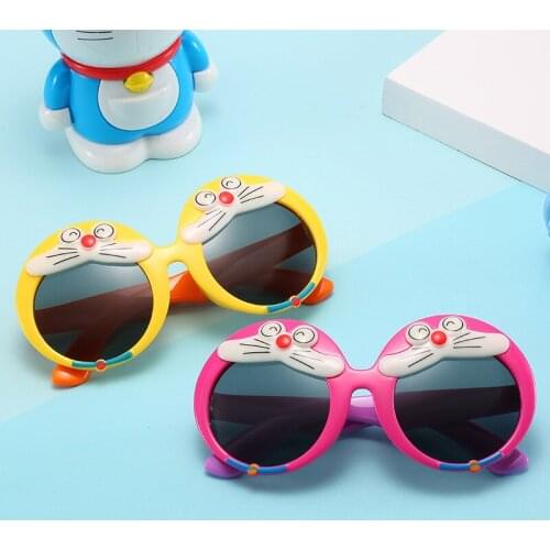 Wholesale Cartoon Children Sun Glasses Cute Cat Eyewear Kids Baby Boys Girls glasses KS027