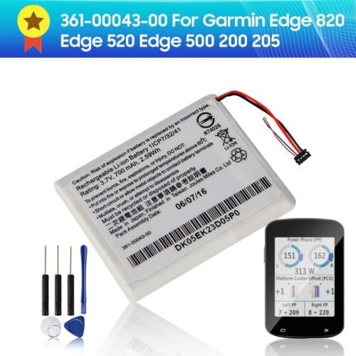Original Replacement Battery 361-00043-00 for Garmin Edge 820 Edge 520 Edge 500 200 205 Edge520 Plus GPS Cycling Computer 700mAh