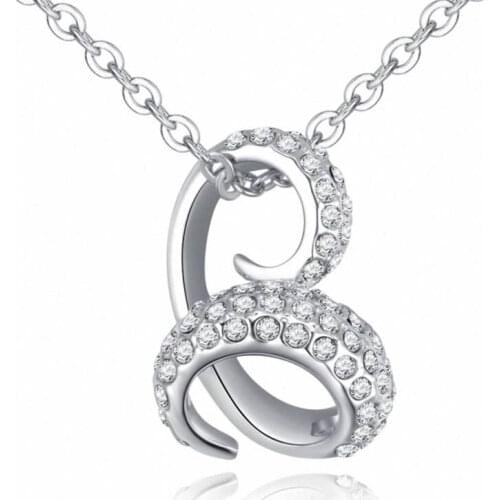 TRACYSWING 3Colors Real Rose Gold Color Austrian Crystals Sweater pendant necklace for women monkey style #TW132013