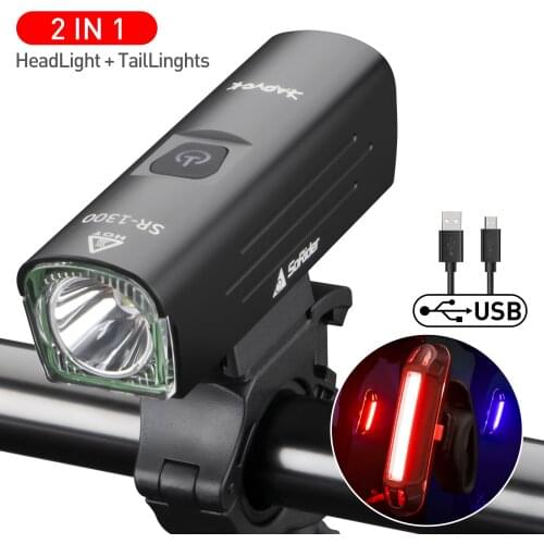 Front USB Lamp Rode MTB New Cycling Flashlight Light Headlight Safety Tail Light Rechargeable Taillight Bike Bicycle Handlebar