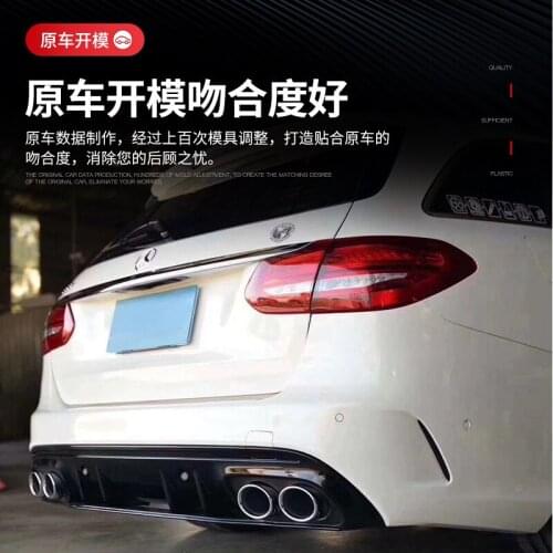 Suitable for C-class Benz W205 Refitting C43 C200 C260 Rear Lip Four Outlet Tail Throat
