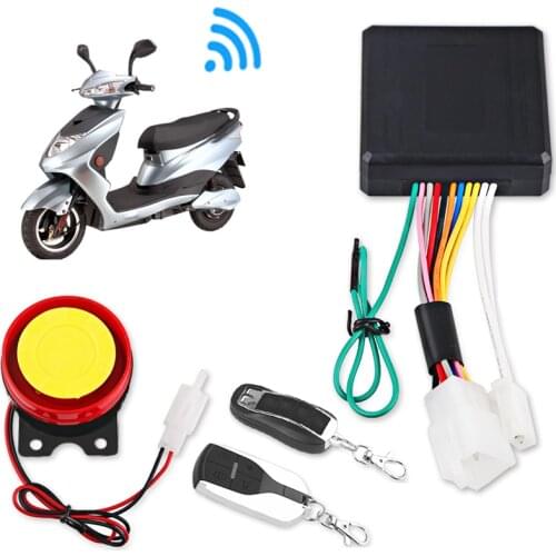 Anti-Theft Motorcycle Moto Bike Security Alarm System Remote Control Key Shell Motorbike Scooter Motor Alarm With Remote Start