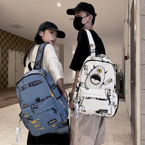 Cute Cartoon Backpack Women Men Fashion Trend Large Capacity School Bags for Teenage Girls 2021 New Travel Backpack Men Ruckpack