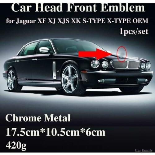 Silver Car Styling 1PCS for XF XJ XJS XK S-TYPE X-TYPE OEM Car Ccessories Auto Car Badge Front Hood Head Emblem Covers Case