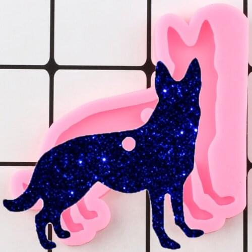 Dog Keychain Silicone Mold DIY Key Ring Epoxy Resin Mould Polymer Clay Jewelry Pendant Molds Craft Custom Key Chain Moulds