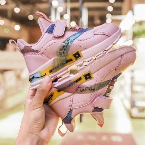 YXYT Girls sports shoes winter new childrens double net breathable big kids students pink wild childrens shoes casual 26-37