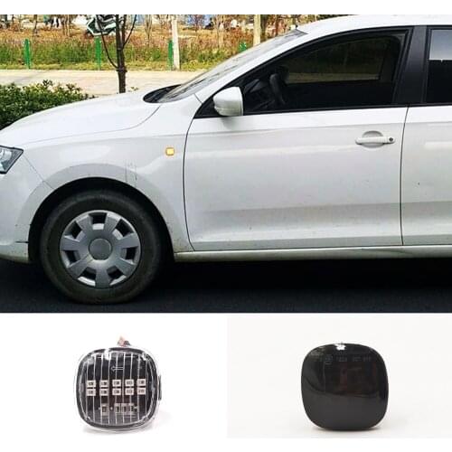 2PCS For Skoda Fabia Octavia Mk1 Mk2 Roomster Rapid NH3 LED Dynamic Turn Signal Side Marker Light Sequential Indicator