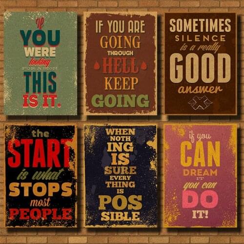 Inspirational Quote Vintage Poster Love What You Do Retro Kraft Paper Cafe Bar Wall Decals Decoration Poster 42*30cm