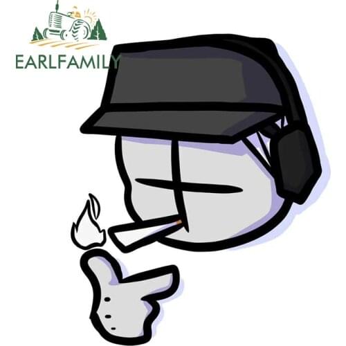 EARLFAMILY 13cm x 10.9cm MADNESS COMBAT Car Stickers Sunscreen Home Appliance JDM Accessoires Refrigerator Vinyl Decals Material