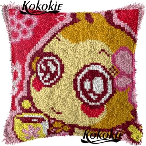 Crocheting Rug Yarn monkey carpet Needlework Threads embroidery latch hook rug kits cross stitch kits cartoon cushion mat gift