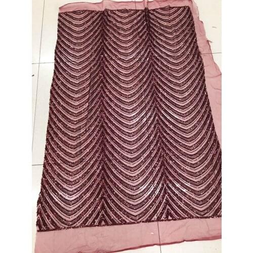 High grade SYJ-52811 sequins net fabric nigerian tulle lace fabric french Net Lace Fabric for party
