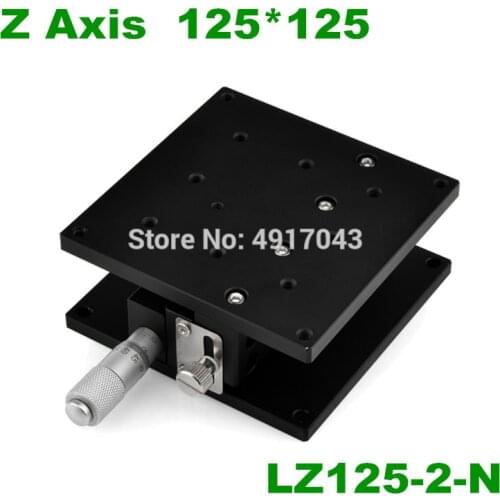 Z Axis 125*125mm 5" Trimming Station Manual Lift Displacement Platform Heavy Load Double Guide Way Linear Stage Sliding Table