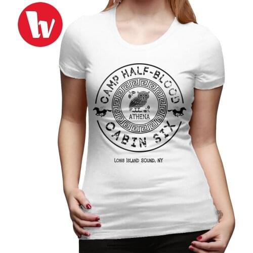 Percy Jackson T-Shirt Cabin Six Athena Percy Jackson Camp Half Blood T Shirt O Neck Summer Women tshirt Cotton Ladies Tee Shirt
