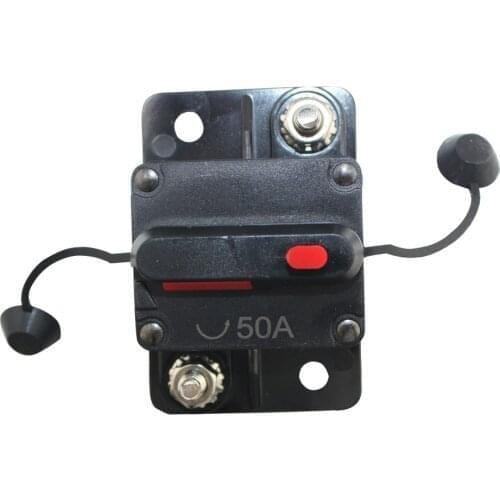 40A 50A 60A 70A 80A AMP Circuit Breaker Dual Battery IP67 Waterproof 12V 24V Fuse Reset Housing is thermal plastic